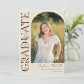 Eleganter Wildblume Foto Abschluss Ankündigung (Stehend Vorderseite)