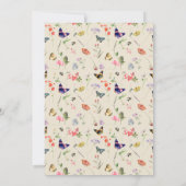 Eleganter Wildblume Foto Abschluss Ankündigung (Rückseite)