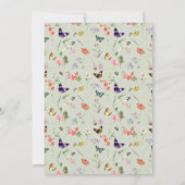 Eleganter Wildblume Foto Abschluss Ankündigung (Rückseite)