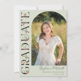 Eleganter Wildblume Foto Abschluss Ankündigung