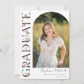 Eleganter Wildblume Foto Abschluss Ankündigung (Vorderseite)