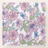 Eleganter Wildblume Meadow Pattern Untersetzer (Vorderseite)