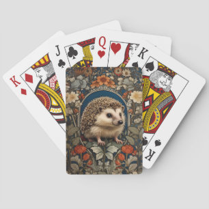Eleganter William-Morris-inspirierter Igel Spielkarten