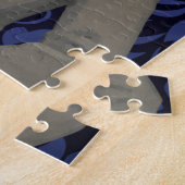 Eleganter Windhund-Gentleman im Anzug Puzzle (Seite)