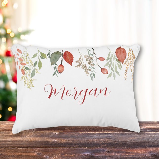 Eleganter Winter-Aquarell Dekokissen (Von Creator hochgeladen)