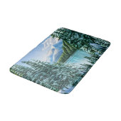 Eleganter Winter Bergsee-Zauber im Val Piora Badematte (Schrägansicht)