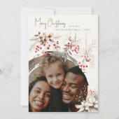 Eleganter Winter Berries & Florals Weihnachten (Vorderseite)