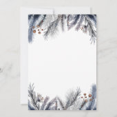 Eleganter Winter Botanicals Corporate Office Holid Einladung (Rückseite)