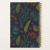 Eleganter Winter Botanischer Urlaub Rezept Notizblock (Rückseite)