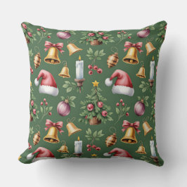 Eleganter Winter Botanisches Weihnachtskissen Kissen