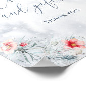 Eleganter Winter Dusty Blue Snow Cards und Geschen Poster (Ecke)