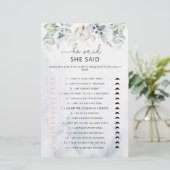 Eleganter Winter Er sagte, sie sagte Brautspiel (Stehend Vorderseite)