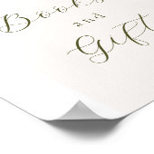 Eleganter Winter Evergreen Arch Unterschreiben Poster (Ecke)