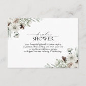 Eleganter Winter Evergreen Display Shower Begleitkarte (Vorderseite)