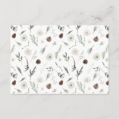 Eleganter Winter Evergreen Display Shower Begleitkarte (Rückseite)