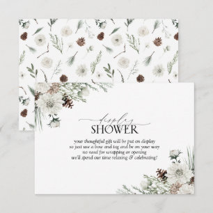 Eleganter Winter Evergreen Display Shower Begleitkarte