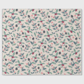 Eleganter Winter floral Geschenkpapier (Flach)