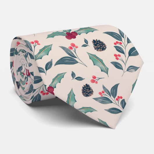 Eleganter Winter floral Krawatte (Gerollt)