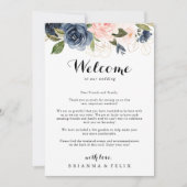 Eleganter Winter Floral Wedding Welcome Letter (Vorderseite)