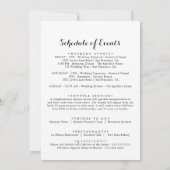 Eleganter Winter Floral Wedding Welcome Letter (Rückseite)