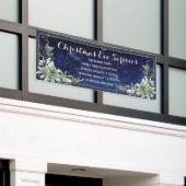 Eleganter Winter Floral Weihnachts-Kirchenservice Banner (Äußeres Gebäude)