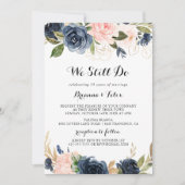 Eleganter Winter floral wir machen noch Vow Erneue Einladung (Vorderseite)