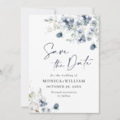 Eleganter Winter Foliage Boho Wedding Foto QR-Code Save The Date (Vorderseite)