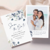 Eleganter Winter Foliage Boho Wedding Foto QR-Code Save The Date