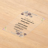 Eleganter Winter Hochzeitsempfang Acryleinladungen (Ablage )