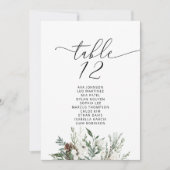 Eleganter Winter Hochzeitstisch-Seekarten Einladung (Vorderseite)