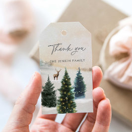 Eleganter Winter Holiday Favor und Geschenkanhänger
