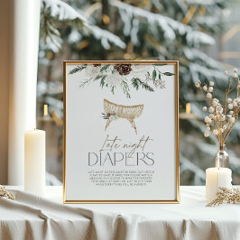 Eleganter Winter immergrün Spätdüster Poster