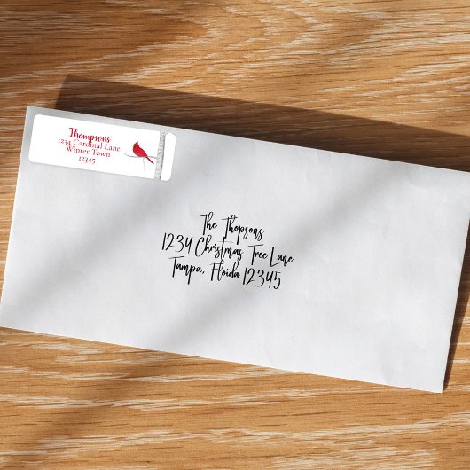 Eleganter Winter Kardinal Weihnachts-Mailing