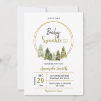 Eleganter Winter-Kiefer-Wald-Baby-Sprinkle
