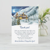 Eleganter Winter Land Weihnachten Corporate Holida Dankeskarte (Stehend Vorderseite)