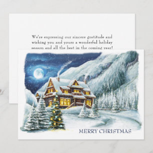 Eleganter Winter Land Weihnachts Corporate Gruß Feiertagskarte