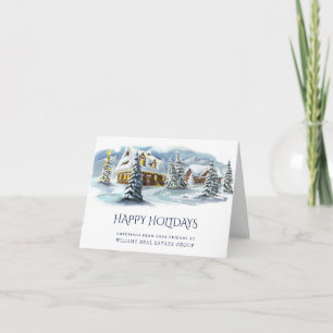 Eleganter Winter Land Weihnachts Corporate Gruß Feiertagskarte