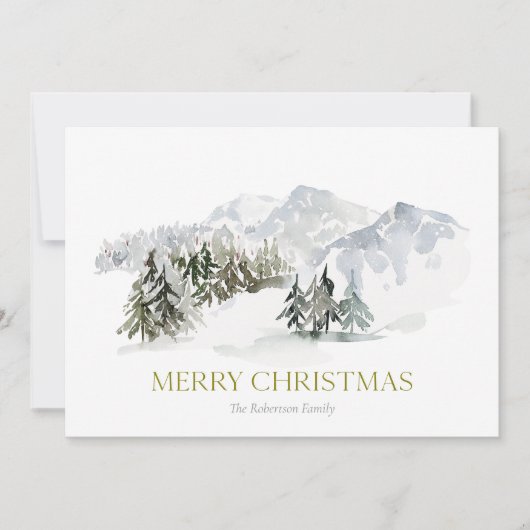 Eleganter Winter Mountain Weihnachten (Vorderseite)