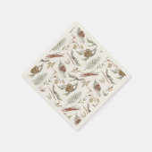 Eleganter Winter Napkins mit Pinecones Serviette (Ecke)