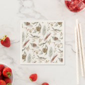 Eleganter Winter Napkins mit Pinecones Serviette (Beispiel)