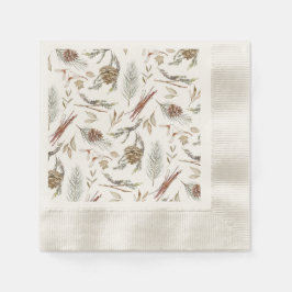 Eleganter Winter Napkins mit Pinecones Serviette