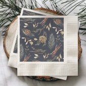 Eleganter Winter Napkins mit Pinecones Serviette
