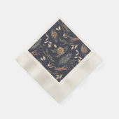Eleganter Winter Napkins mit Pinecones Serviette (Ecke)
