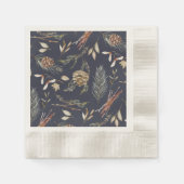 Eleganter Winter Napkins mit Pinecones Serviette (Vorderseite)