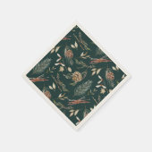 Eleganter Winter Napkins mit Pinecones Serviette (Ecke)
