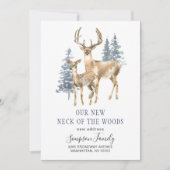 Eleganter Winter New Neck of the Woods Moving Ankündigung (Vorderseite)