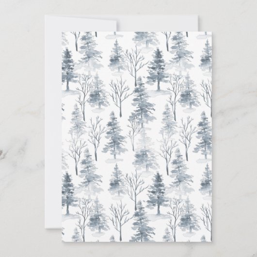 Eleganter Winter New Neck of the Woods Moving Ankündigung (Rückseite)