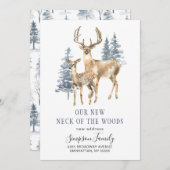Eleganter Winter New Neck of the Woods Moving Ankündigung (Vorne/Hinten)