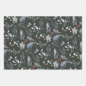 Eleganter Winter Pine Botanicals Urlaub Geschenkpapier Set (Vorderseite 3)