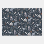 Eleganter Winter Pine Botanicals Urlaub Geschenkpapier Set (Vorderseite 2)